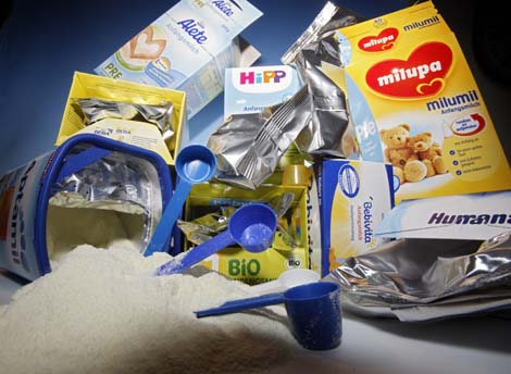Aluminium in Baby-Milchpulver: Höchst unterschiedliche Belastung - aber kein Risiko fürs Kind, meinen die Hersteller. 